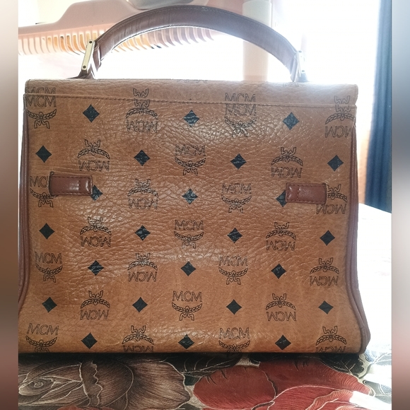 MCM VINTAGE COGNAC KELLY BAG - Picture 3 of 13